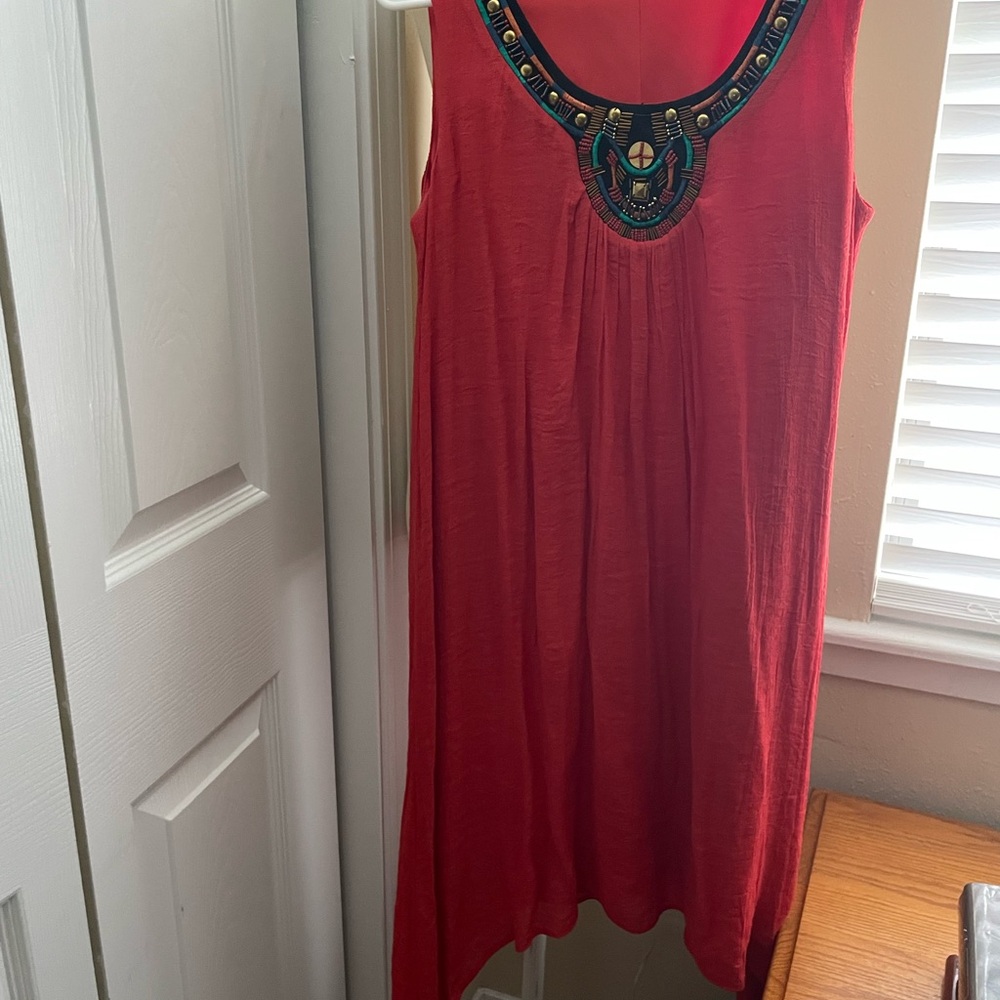 Luxology Red Embellished Top